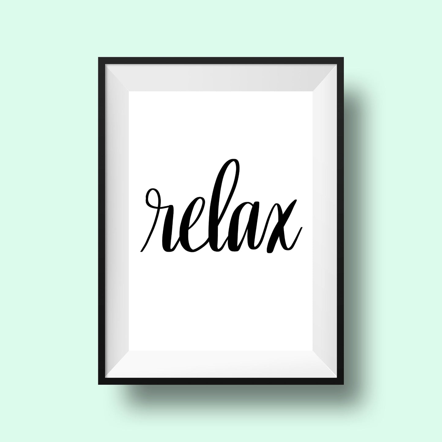 Hand Lettered Prints- Digital Download, Set of 8