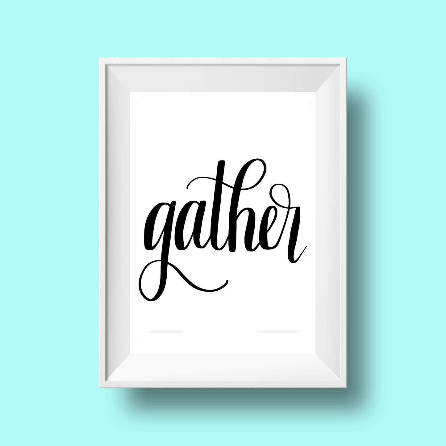 Hand Lettered Prints- Digital Download, Set of 8