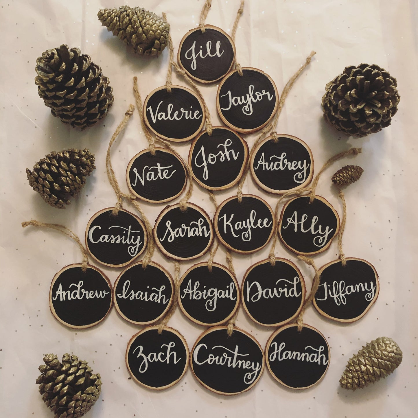 Personalized Wood Slice Ornaments